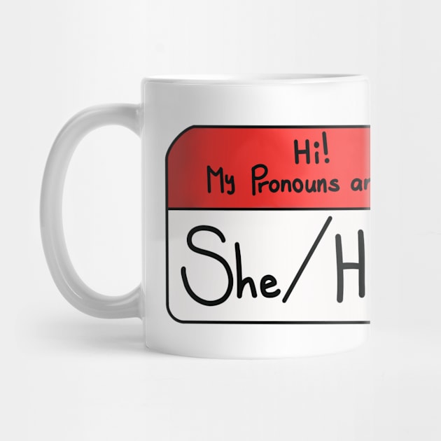 Hi my pronouns are- She/her by Beelixir Illustration